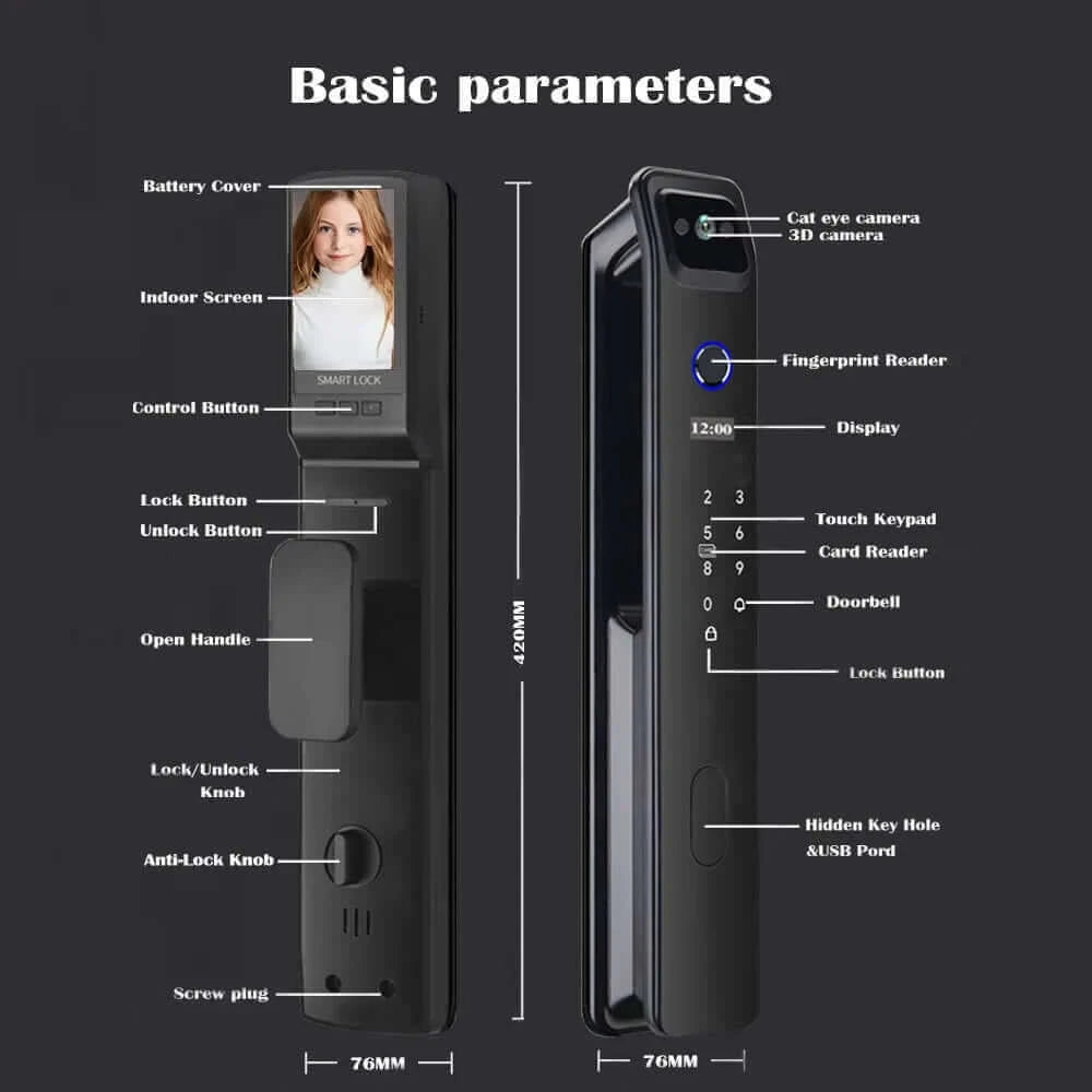 Smart Lock with Fingerprint & Facial Recognition Circuit Diagram